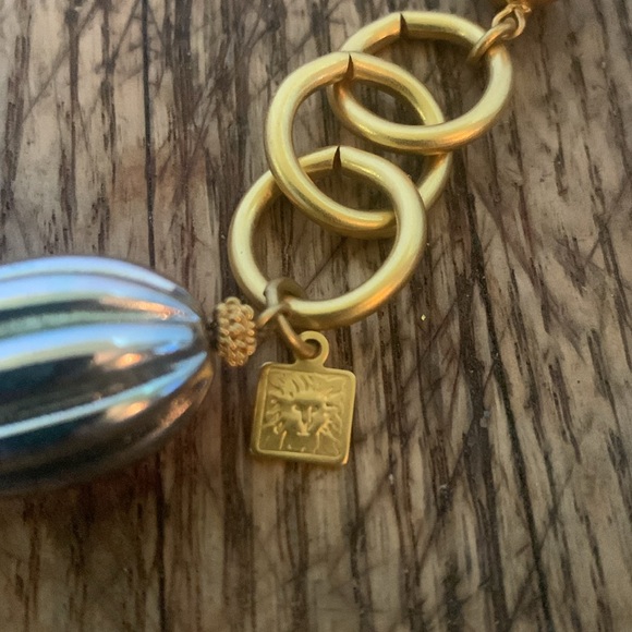 RARE FIND!! Vintage Anne Klein Runway Couture Art Deco Chunky Necklace 18 in - Picture 10 of 10